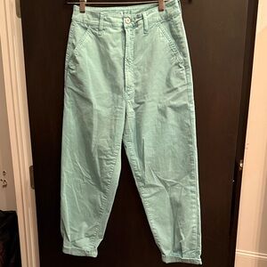 Light blue barrel pants